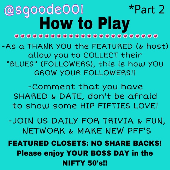 ☀️NIFTY 50s! FULL! PLZ SHARE & TAG #17! PLZ LIKE “♥️” #17 2 Play! DELETING SOON! - Picture 8 of 17